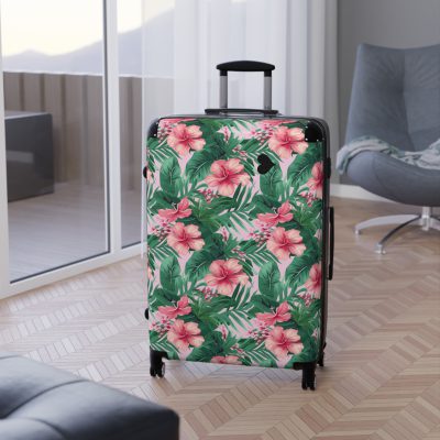 Tropical Floral Suitcase - Your vibrant travel companion for exploring tropical paradises and dream destinations.