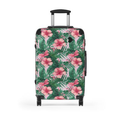 Tropical Floral Suitcase - Your vibrant travel companion for exploring tropical paradises and dream destinations.