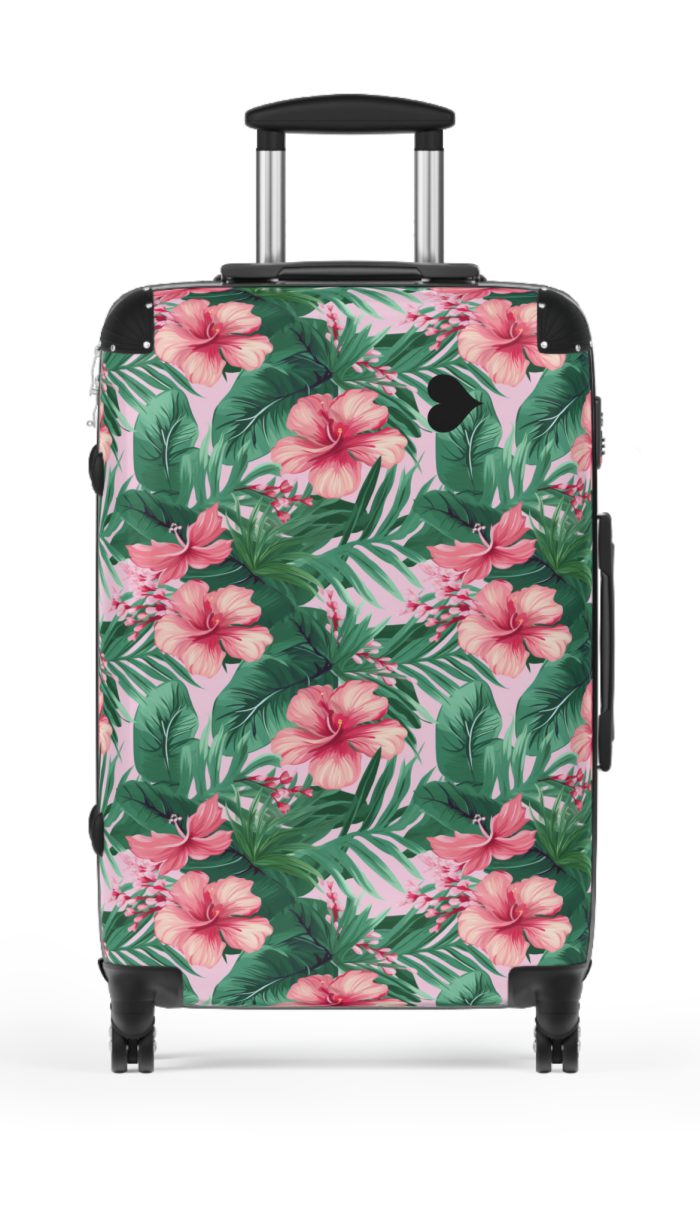 Tropical Floral Suitcase - Your vibrant travel companion for exploring tropical paradises and dream destinations.