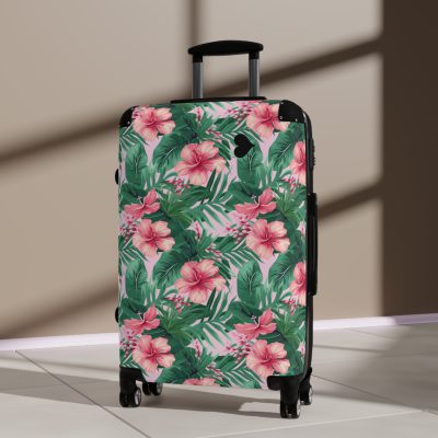 Tropical Floral Suitcase - Your vibrant travel companion for exploring tropical paradises and dream destinations.