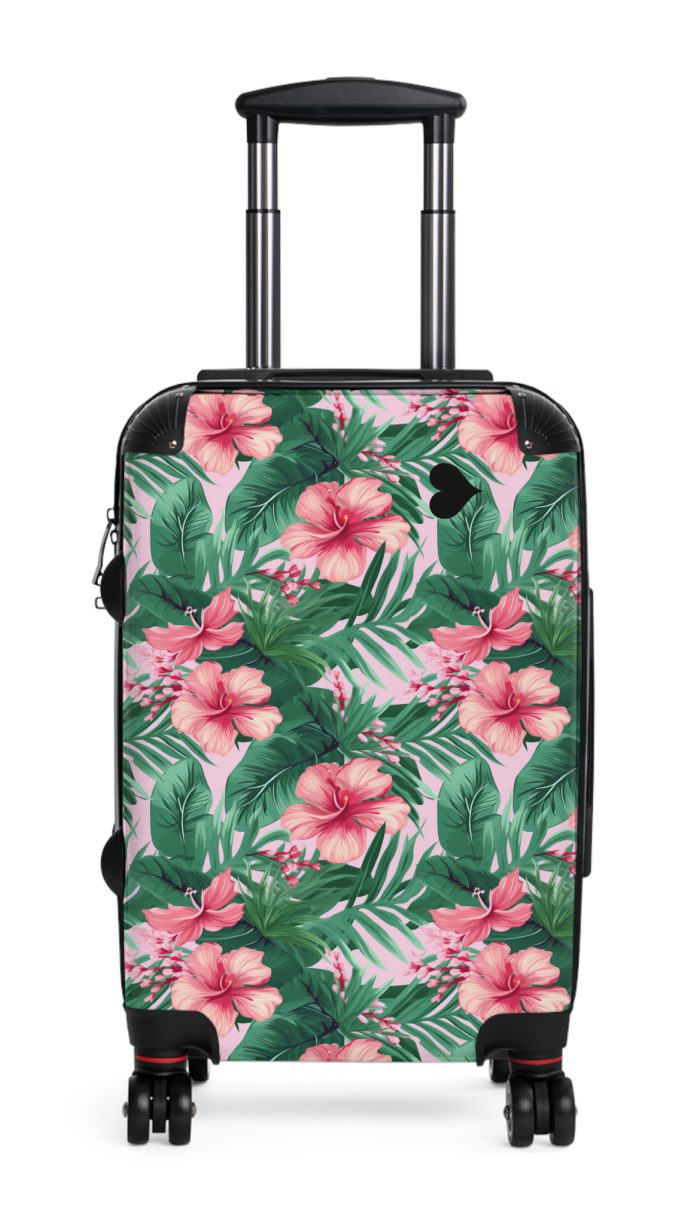 Tropical Floral Suitcase - Your vibrant travel companion for exploring tropical paradises and dream destinations.