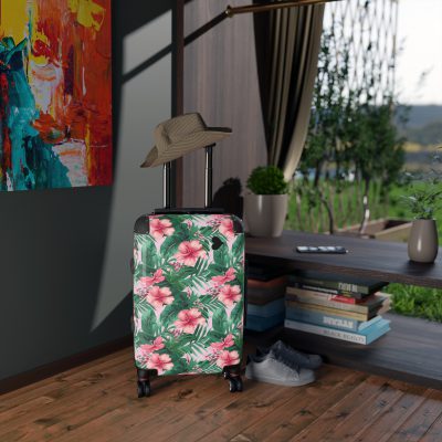 Tropical Floral Suitcase - Your vibrant travel companion for exploring tropical paradises and dream destinations.