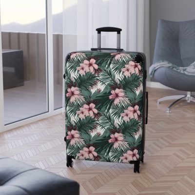 Tropical Floral Suitcase - Your vibrant travel companion for exploring tropical paradises and dream destinations.