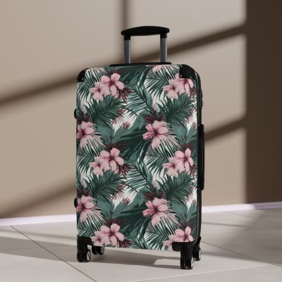 Tropical Floral Suitcase - Your vibrant travel companion for exploring tropical paradises and dream destinations.