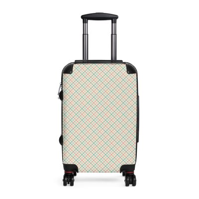 Retro Plaid Suitcase - A classic suitcase featuring vintage plaid design, perfect for travelers who love timeless style.