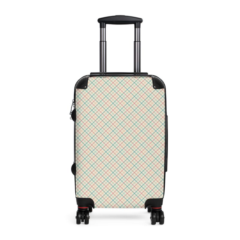 Retro Plaid Suitcase - A classic suitcase featuring vintage plaid design, perfect for travelers who love timeless style.