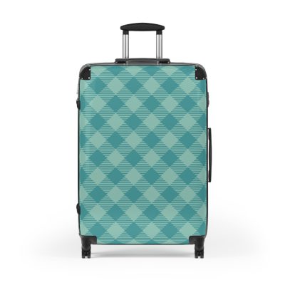 Retro Plaid Suitcase - A classic suitcase featuring vintage plaid design, perfect for travelers who love timeless style.