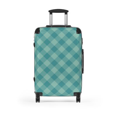 Retro Plaid Suitcase - A classic suitcase featuring vintage plaid design, perfect for travelers who love timeless style.