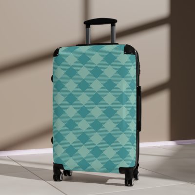 Retro Plaid Suitcase - A classic suitcase featuring vintage plaid design, perfect for travelers who love timeless style.