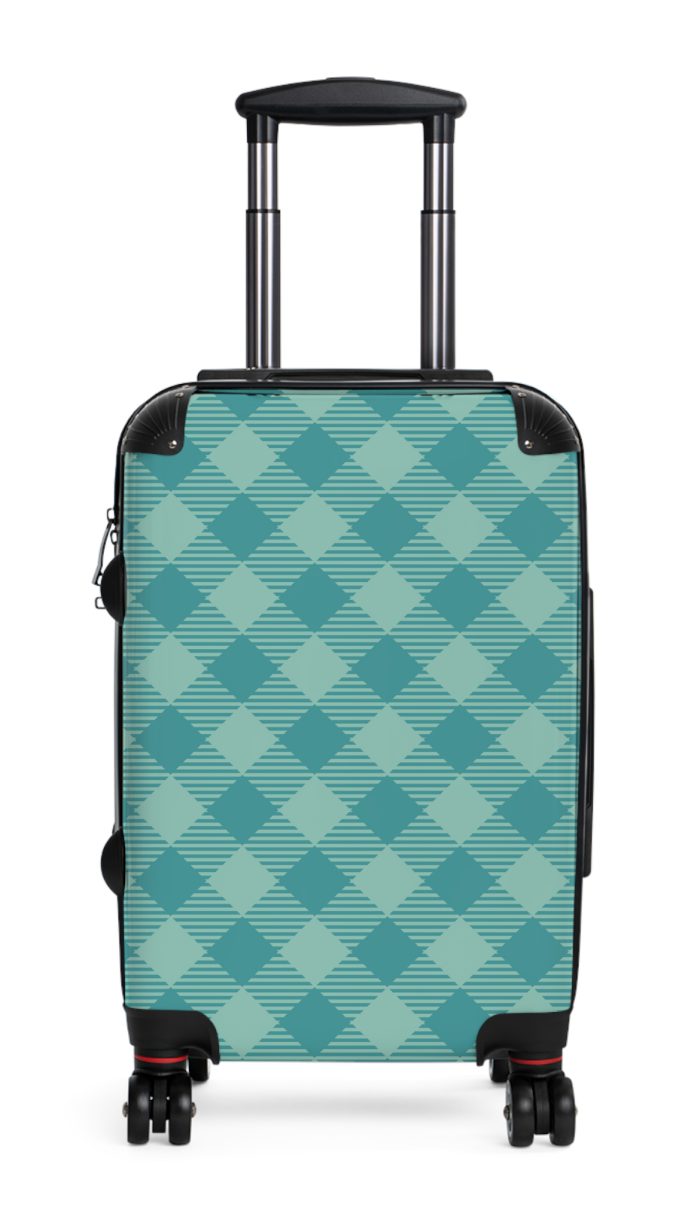 Retro Plaid Suitcase - A classic suitcase featuring vintage plaid design, perfect for travelers who love timeless style.