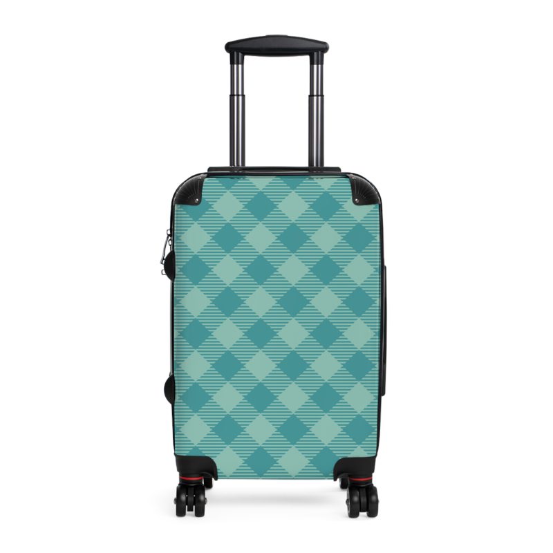 Retro Plaid Suitcase - A classic suitcase featuring vintage plaid design, perfect for travelers who love timeless style.