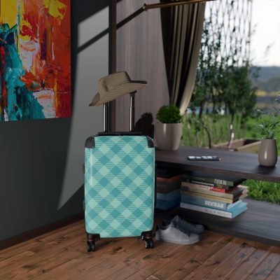 Retro Plaid Suitcase - A classic suitcase featuring vintage plaid design, perfect for travelers who love timeless style.