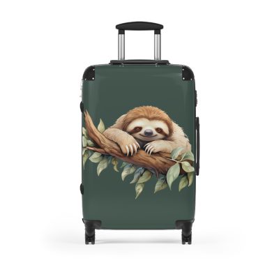 Sloth Suitcase - Cute sloth-themed travel luggage for a fun and stylish adventure.