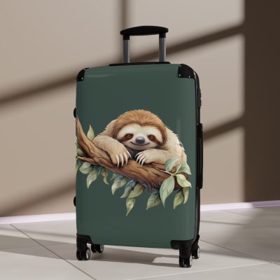 Sloth Suitcase - Cute sloth-themed travel luggage for a fun and stylish adventure.