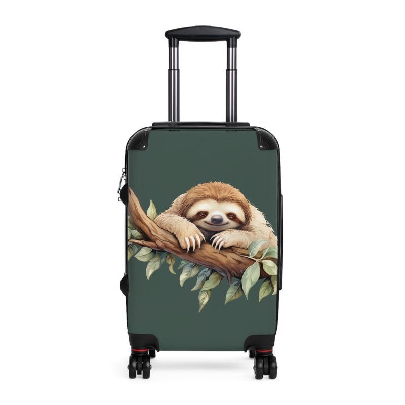 Sloth Suitcase - Cute sloth-themed travel luggage for a fun and stylish adventure.