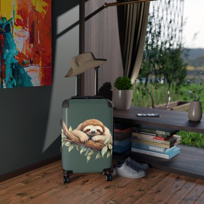 Sloth Suitcase - Cute sloth-themed travel luggage for a fun and stylish adventure.