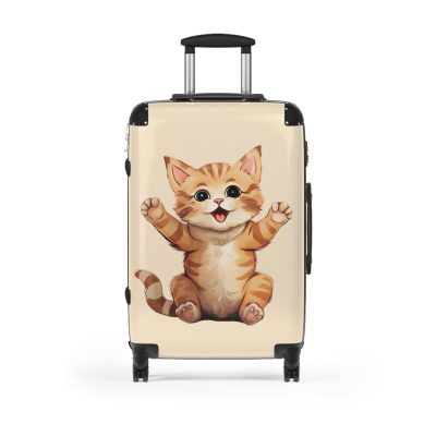 Cute Cat Suitcase - A charming travel companion adorned with adorable cat illustrations, blending cuteness with practicality for your journeys.