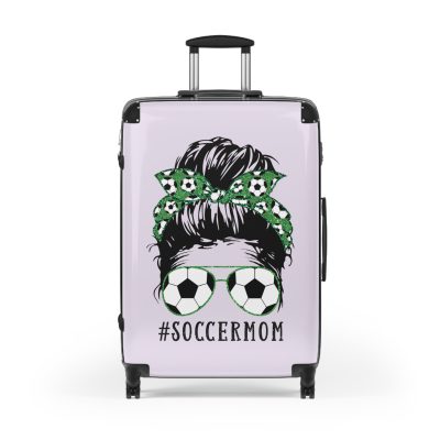 Soccer Mom Suitcase - A winning luggage choice for soccer-loving moms, featuring a stylish design that celebrates both the game and the journey.