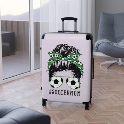 Soccer Mom Suitcase - A winning luggage choice for soccer-loving moms, featuring a stylish design that celebrates both the game and the journey.