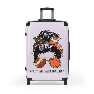 Football Basketball Mom Suitcase - A winning accessory for moms on the go, mastering both football and basketball sidelines.