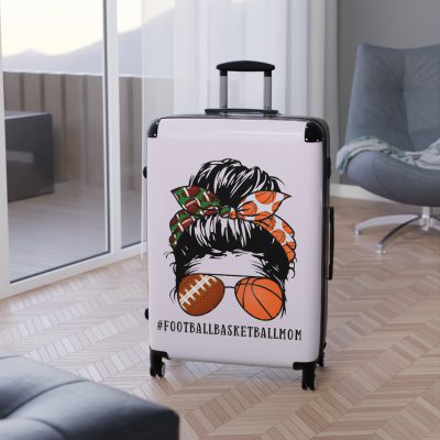 Football Basketball Mom Suitcase - A winning accessory for moms on the go, mastering both football and basketball sidelines.