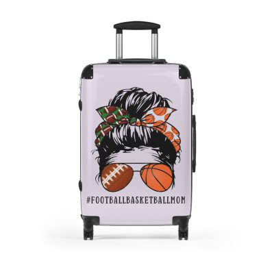 Football Basketball Mom Suitcase - A winning accessory for moms on the go, mastering both football and basketball sidelines.