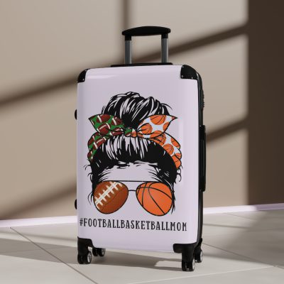 Football Basketball Mom Suitcase - A winning accessory for moms on the go, mastering both football and basketball sidelines.