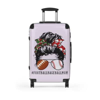 Football Baseball Mom Suitcase - A winning accessory for moms on the go, mastering both football fields and baseball diamonds.