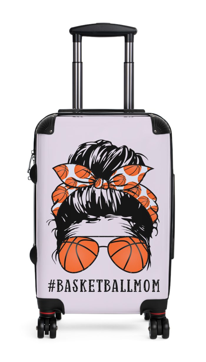 Basketball Mom Suitcase - Your ultimate travel companion, designed for moms who bring the cheers from the stands to the court.