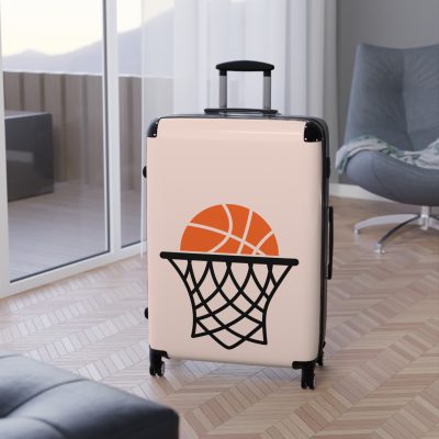 Basketball Suitcase - Durable, personalized luggage with a basketball-themed design, ideal for sports lovers who travel in style.