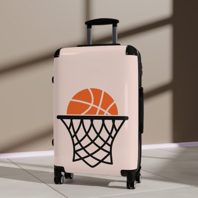 Basketball Suitcase - Durable, personalized luggage with a basketball-themed design, ideal for sports lovers who travel in style.