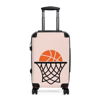 Basketball Suitcase - Durable, personalized luggage with a basketball-themed design, ideal for sports lovers who travel in style.