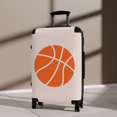 Basketball Suitcase - Durable, personalized luggage with a basketball-themed design, ideal for sports lovers who travel in style.