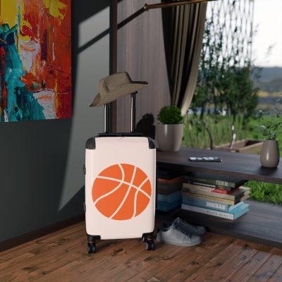 Basketball Suitcase - Durable, personalized luggage with a basketball-themed design, ideal for sports lovers who travel in style.