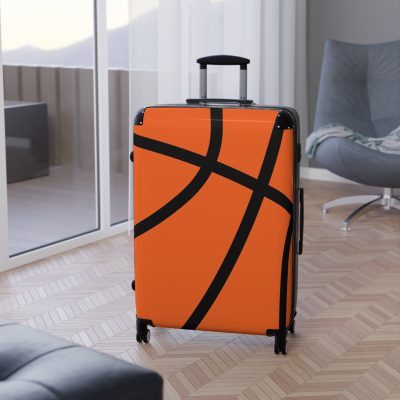 Basketball Suitcase - Durable, personalized luggage with a basketball-themed design, ideal for sports lovers who travel in style.