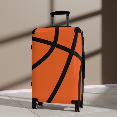 Basketball Suitcase - Durable, personalized luggage with a basketball-themed design, ideal for sports lovers who travel in style.