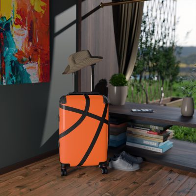 Basketball Suitcase - Durable, personalized luggage with a basketball-themed design, ideal for sports lovers who travel in style.