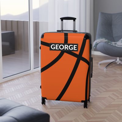 Custom Basketball Suitcase - Durable, personalized luggage with a custom basketball-themed design, ideal for sports lovers who travel in style.