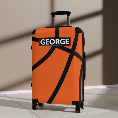 Custom Basketball Suitcase - Durable, personalized luggage with a custom basketball-themed design, ideal for sports lovers who travel in style.