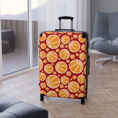 Basketball Suitcase - Durable, personalized luggage with a basketball-themed design, ideal for sports lovers who travel in style.