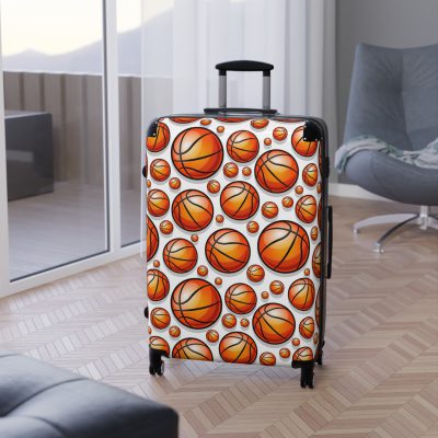 Basketball Suitcase - Durable, personalized luggage with a basketball-themed design, ideal for sports lovers who travel in style.