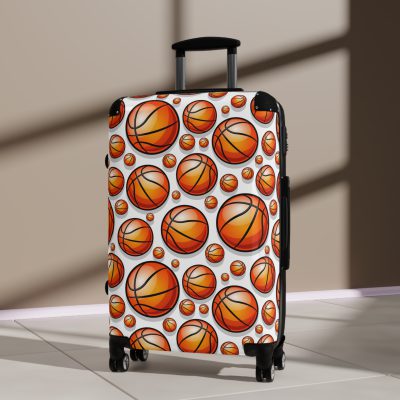 Basketball Suitcase - Durable, personalized luggage with a basketball-themed design, ideal for sports lovers who travel in style.