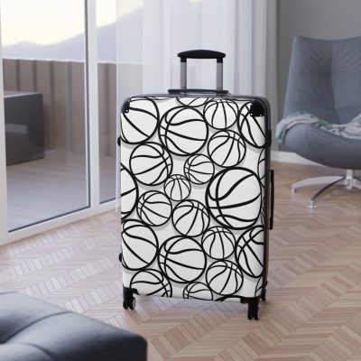 Basketball Suitcase - Durable, personalized luggage with a basketball-themed design, ideal for sports lovers who travel in style.