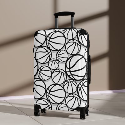 Basketball Suitcase - Durable, personalized luggage with a basketball-themed design, ideal for sports lovers who travel in style.