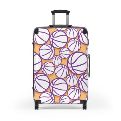 Basketball Suitcase - Durable, personalized luggage with a basketball-themed design, ideal for sports lovers who travel in style.