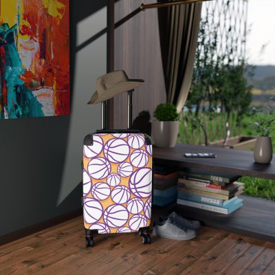 Basketball Suitcase - Durable, personalized luggage with a basketball-themed design, ideal for sports lovers who travel in style.