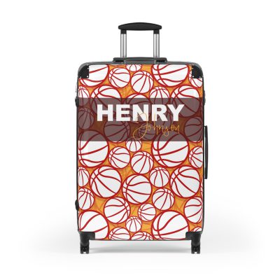 Custom Basketball Suitcase - Durable, personalized luggage with a custom basketball-themed design, ideal for sports lovers who travel in style.