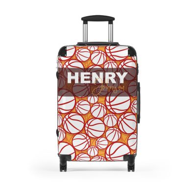 Custom Basketball Suitcase - Durable, personalized luggage with a custom basketball-themed design, ideal for sports lovers who travel in style.