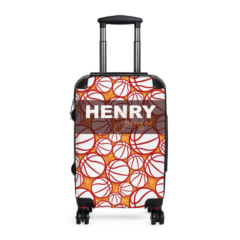 Custom Basketball Suitcase - Durable, personalized luggage with a custom basketball-themed design, ideal for sports lovers who travel in style.