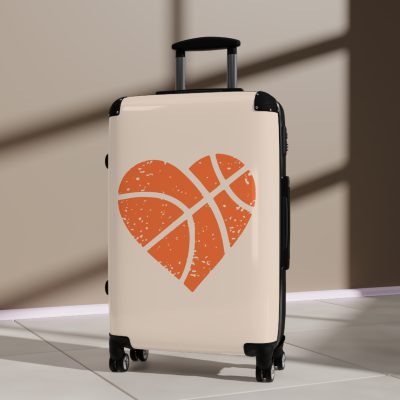 Basketball Suitcase - Durable, personalized luggage with a basketball-themed design, ideal for sports lovers who travel in style.